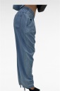 pantalone modello balloon effetto chambray fluid